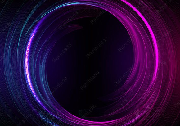 Download Cyberspace Technology Circle Blue Neon - Circle Collection