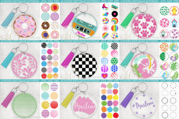 Download Bundle 96 Files Round Keychain Patterns - Premium Bundle