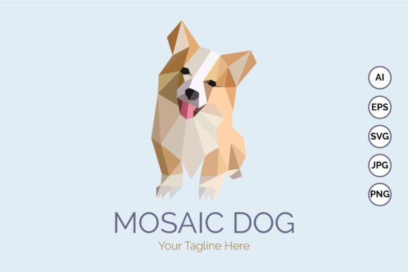 Download Mosaic Dog Pet Shop Vector Design - Pet shop Collection